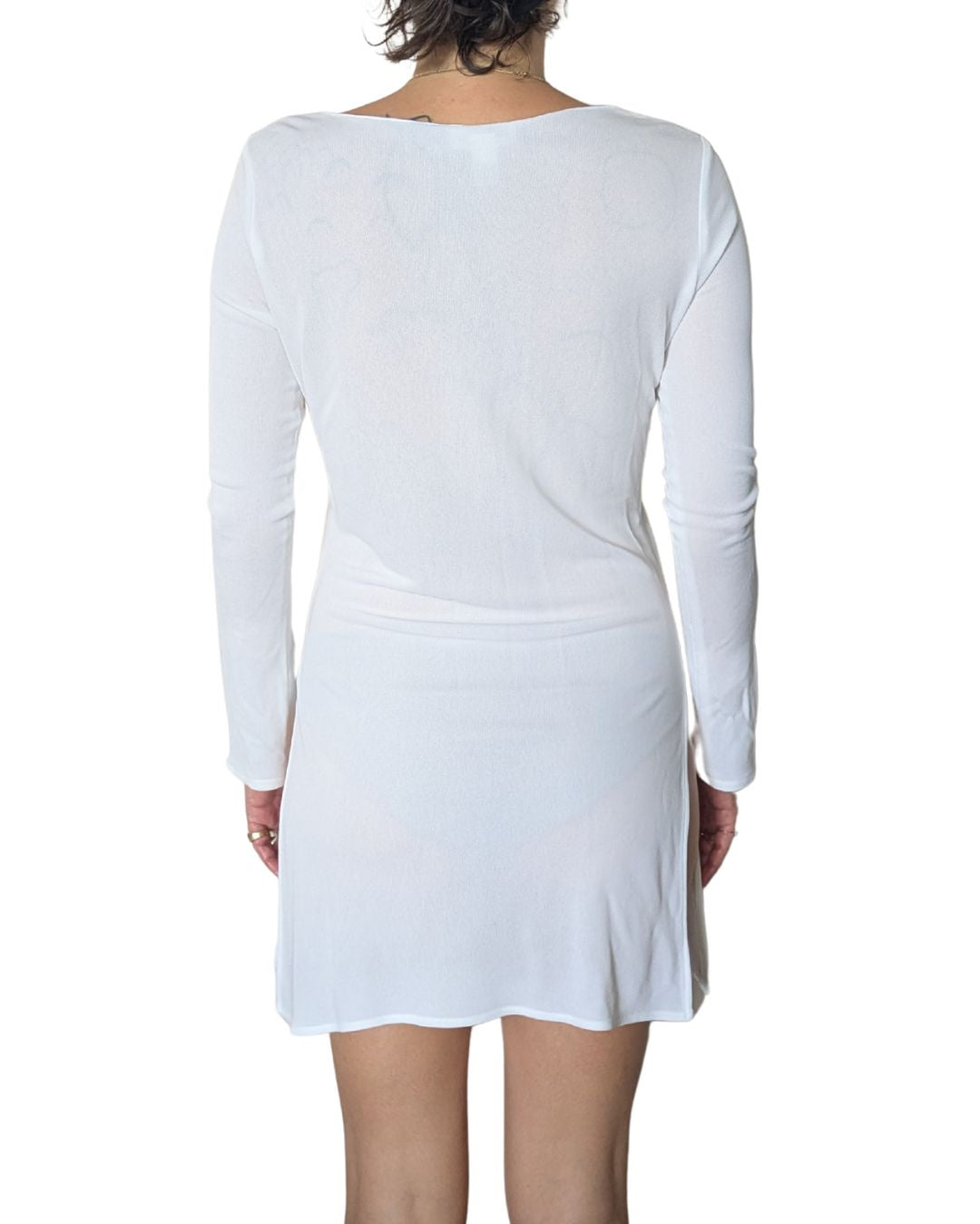 Calvin Klein Collection Spring/Summer 1996 Runway Sheer White Tunic Dress