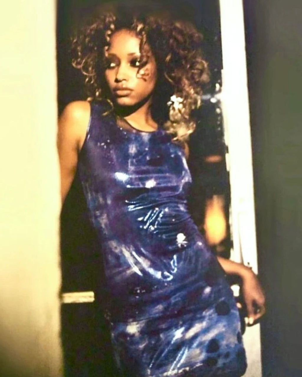 Plein Sud Jeans by Faycal Amor Spring/Summer 1998 Cyber Stellar Mesh Tulle Mini Dress