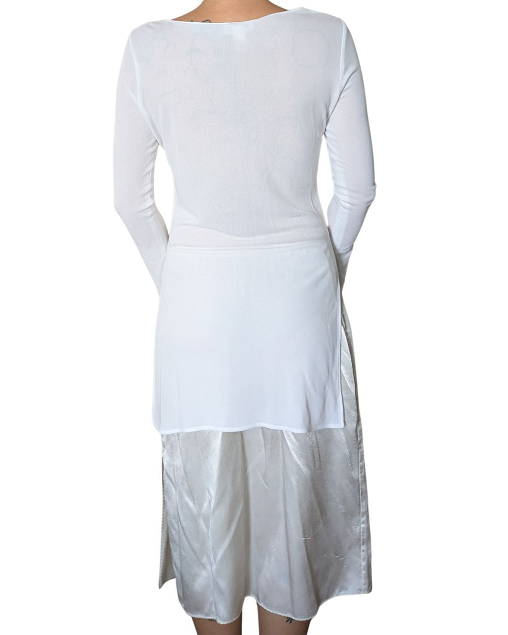 Calvin Klein Collection Spring/Summer 1996 Runway Sheer White Tunic Dress