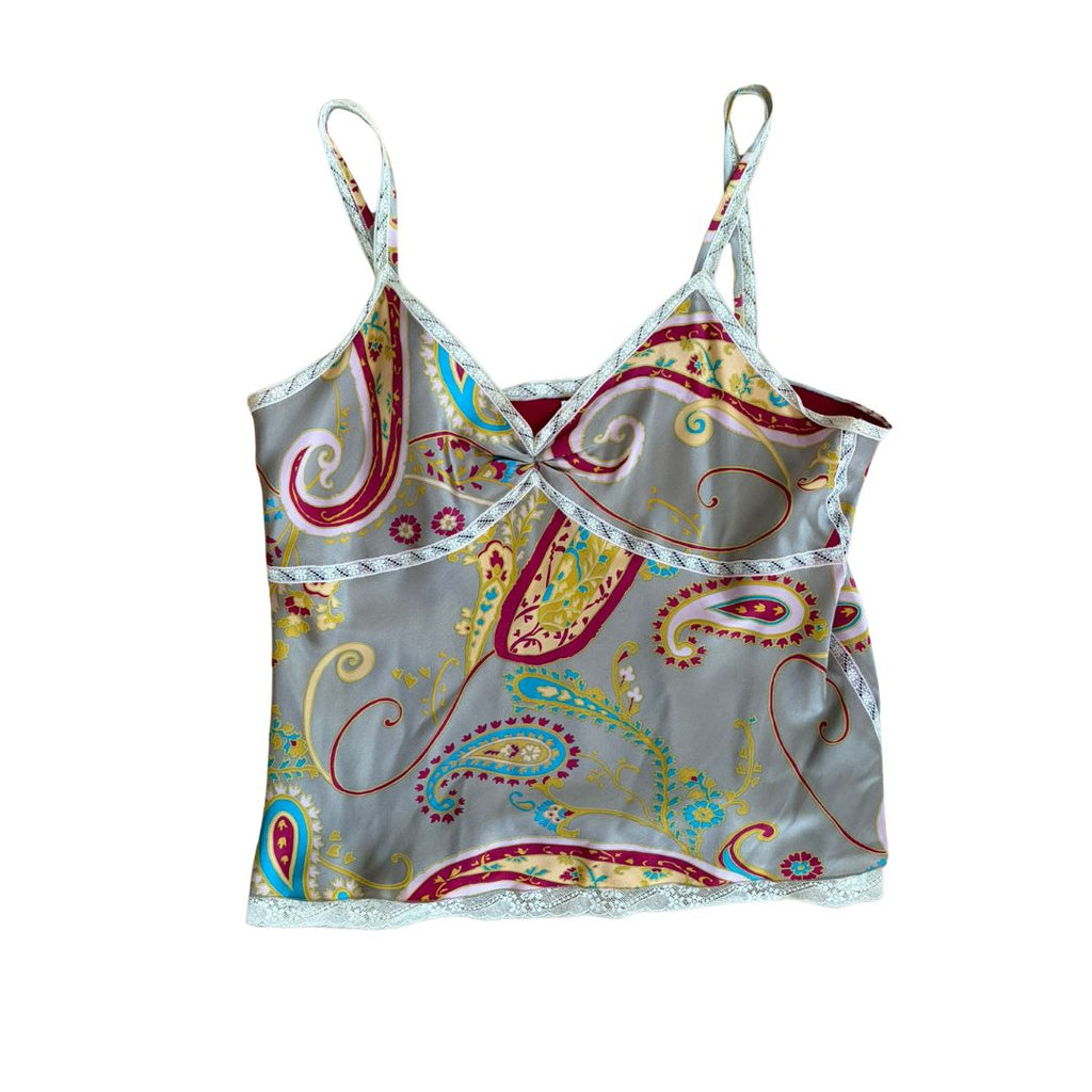 Carolina Herrera 2000s Silk Paisley Two-Piece Set — Camisole & Skirt