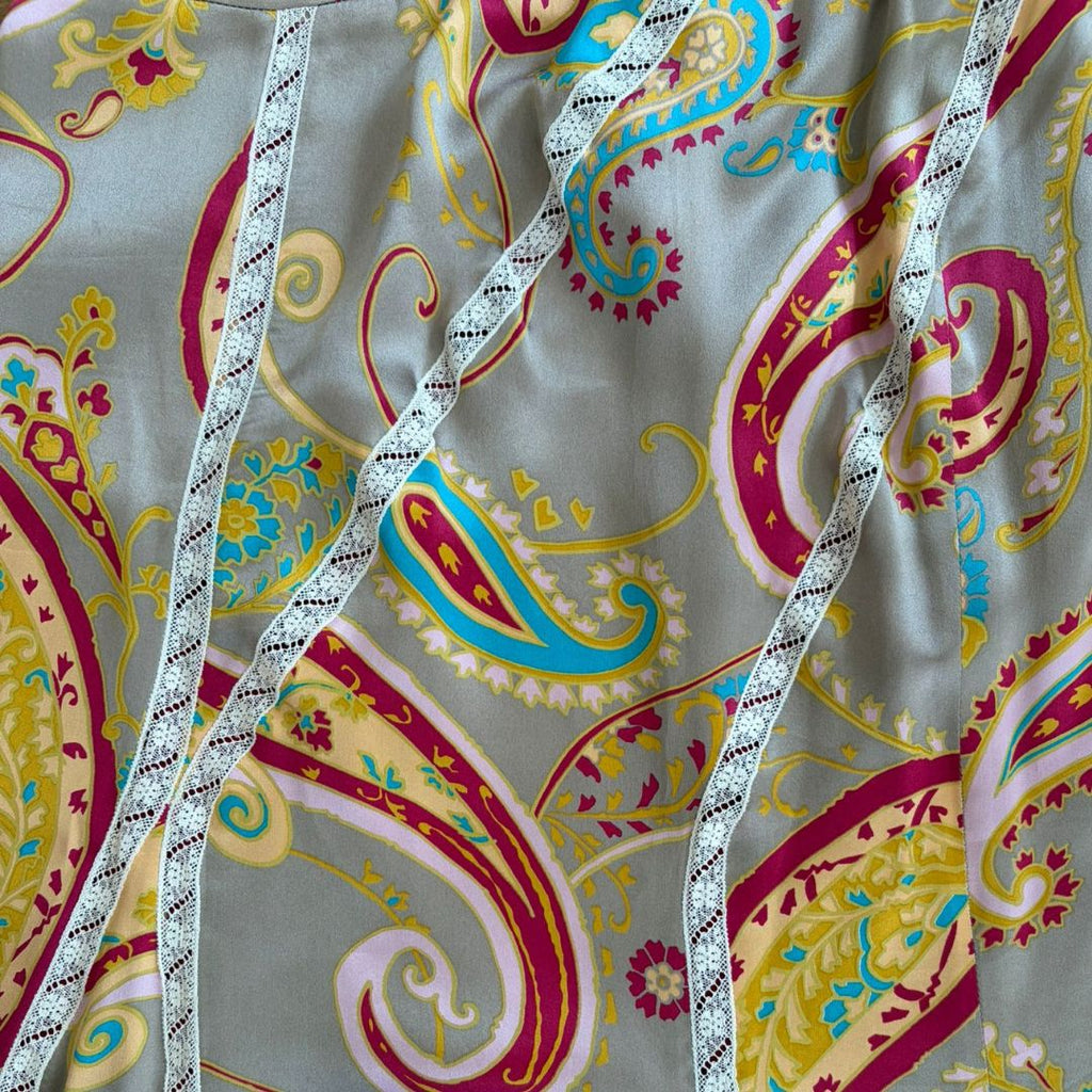 Carolina Herrera 2000s Silk Paisley Two-Piece Set — Camisole & Skirt
