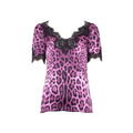 D&G 2000s Pink & Purple Leopard Print Corset Top & Matching Scarf Set
