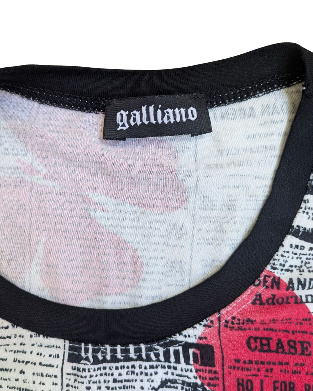 John Galliano Circa 2009 Gazette Print & Donald Duck Sequin Mini Dress