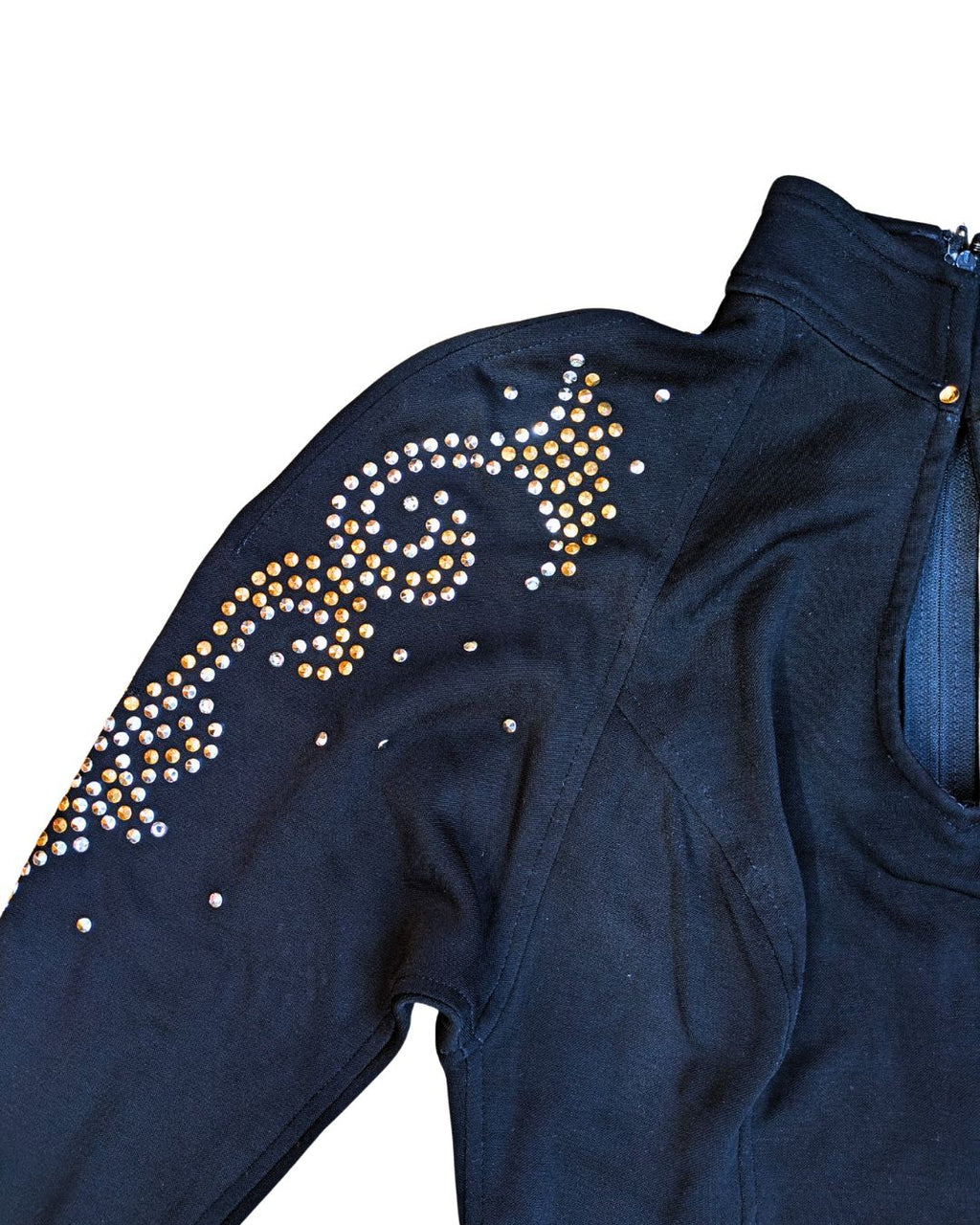 Lillie Rubin 1980s Studded Mock-Neck Cocktail Dress — Made in USA