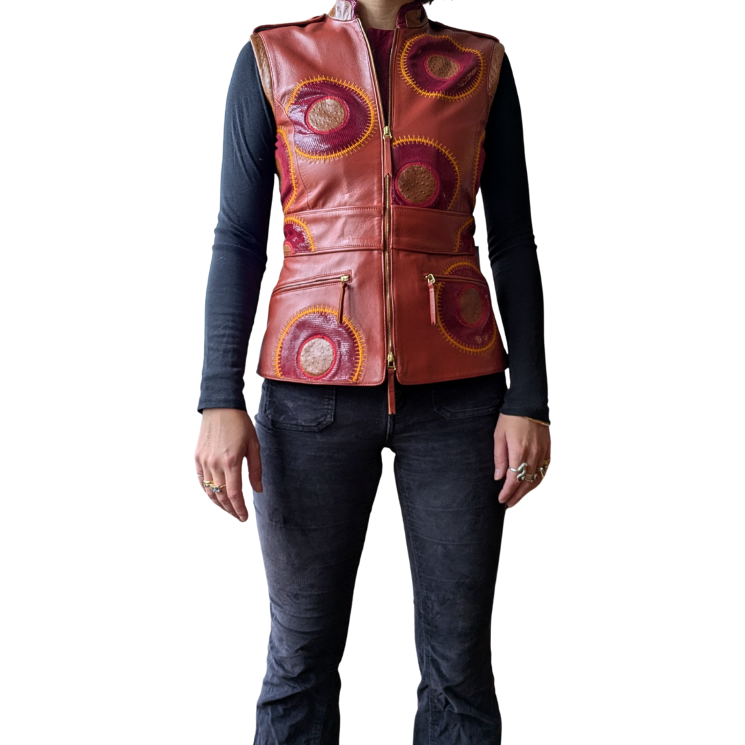 Gianfranco Ferré Spring/Summer 2004 Runway Sculptural Lambskin Leather Vest