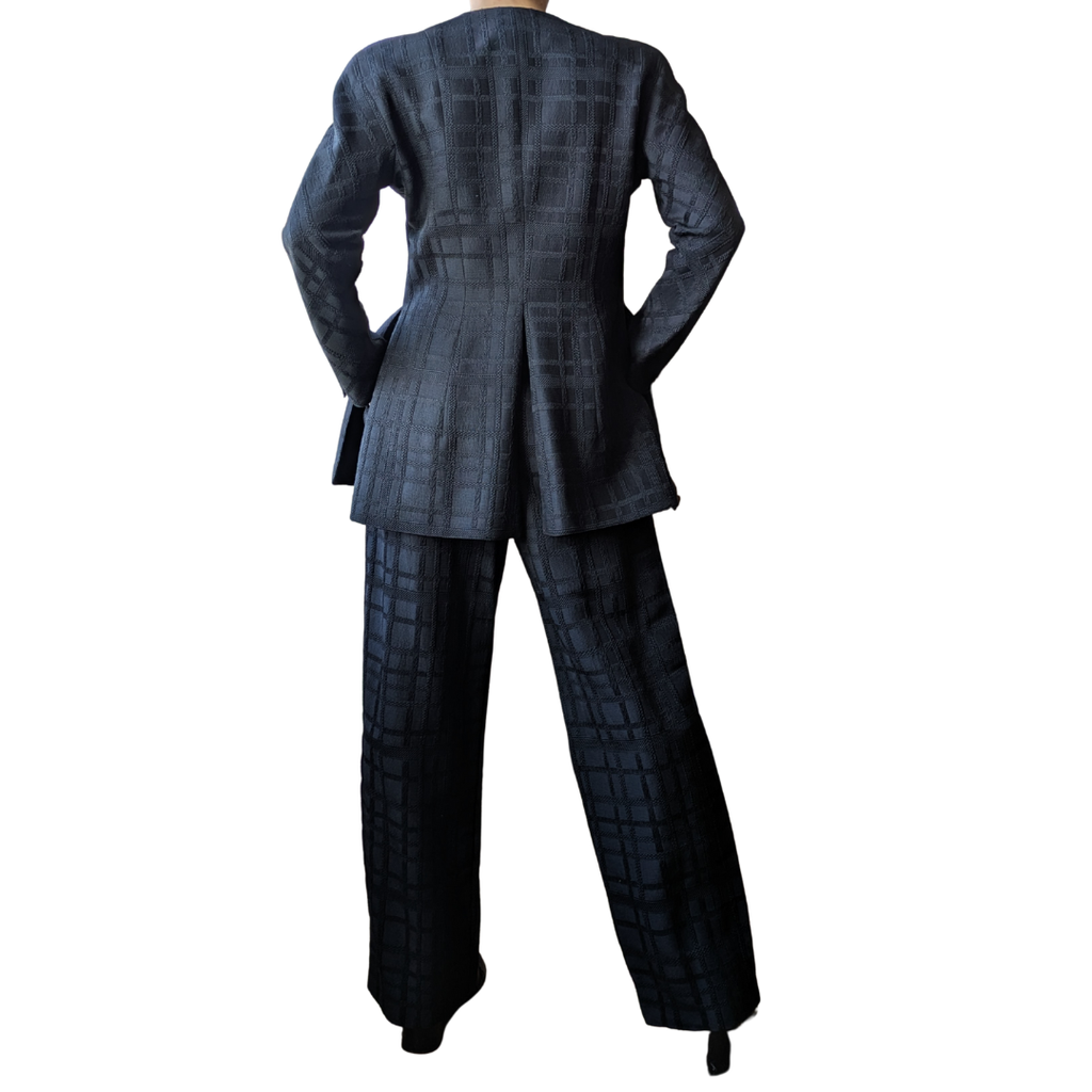 Valentino Boutique 1980s Black Power Suit