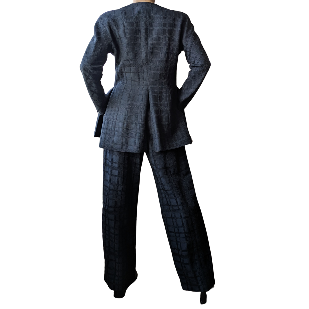 Valentino Boutique 1980s Black Power Suit