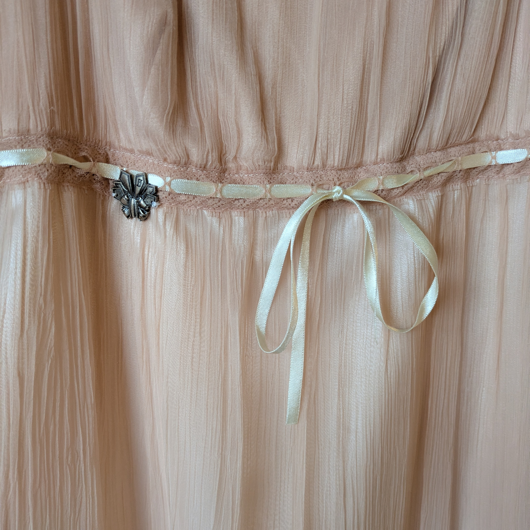 John Galliano Spring/Summer 2009 Pink Silk Chiffon Boudoir Slip Dress