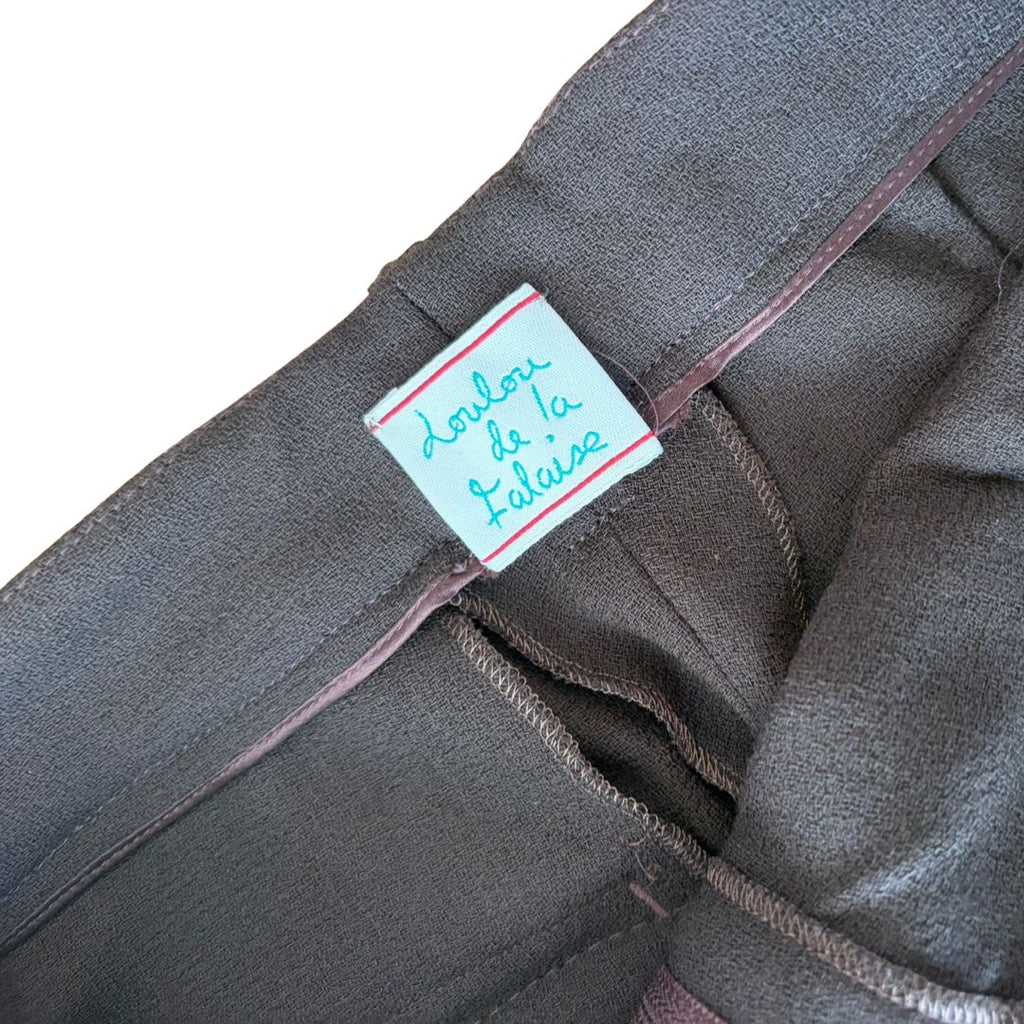 Loulou de la Falaise 2000s Baroque Pant Suit — Chocolate Crepe & Plum Velvet