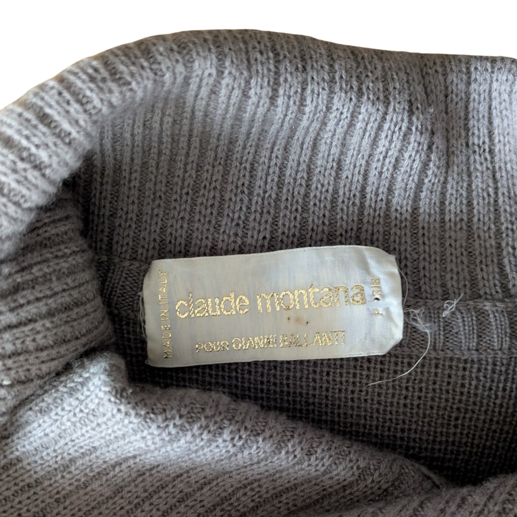 Claude Montana Fall/Winter 1981 Runway Wool Knit Sweater Dress