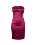 John Galliano Circa 2007 Deep Bordeaux Beaded Bustier Tube Dress