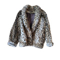 Jean Louis de Paris Circa 1980s-90s Faux Fur Leopard Print Jacket — Shawl Collar