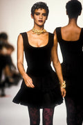 Dorothée Bis Runway Fall/Winter 1991/92 Dark Romantic Velvet Mini Dress
