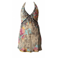 Tiziano Mazzilli Gypsy Couture 2000s Beaded Silk Halter Dress