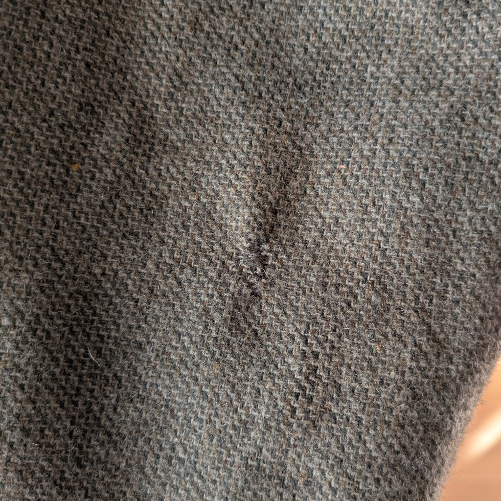 Lanvin Paris Circa 1981 Long Wool Cape — Muted Olive Green
