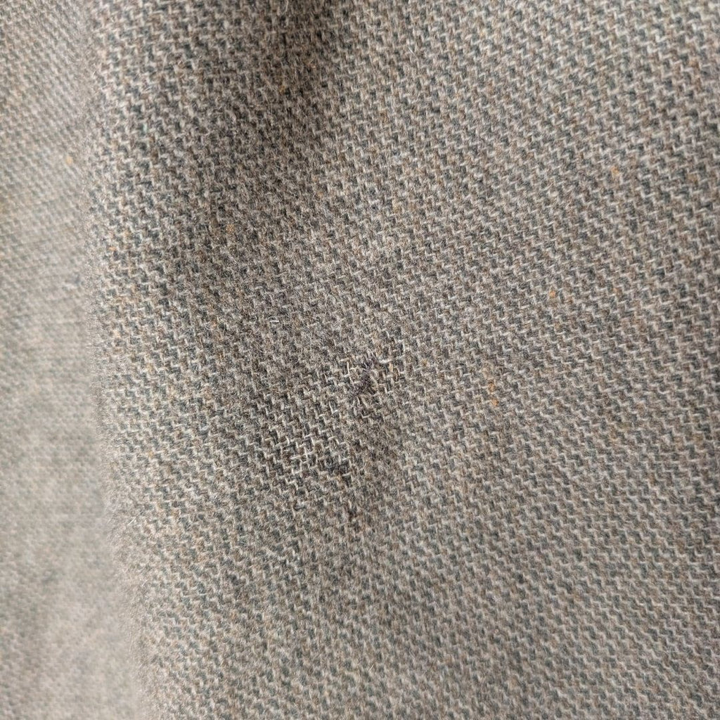 Lanvin Paris Circa 1981 Long Wool Cape — Muted Olive Green
