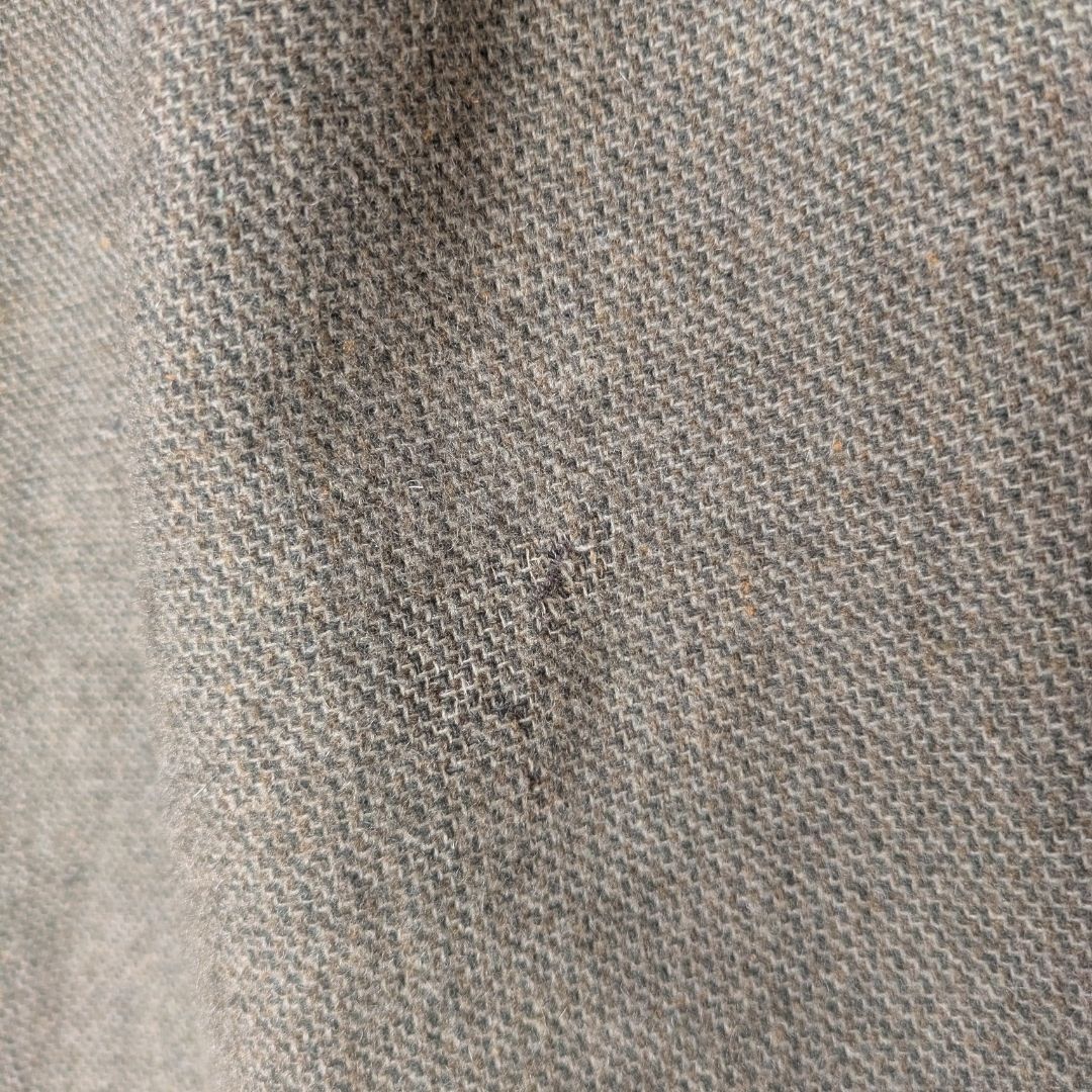 Lanvin Paris Circa 1981 Long Wool Cape — Muted Olive Green