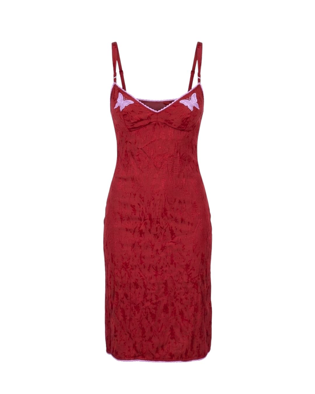 Lolita Lempicka 1996 Red Butterfly Lingerie Slip Dress