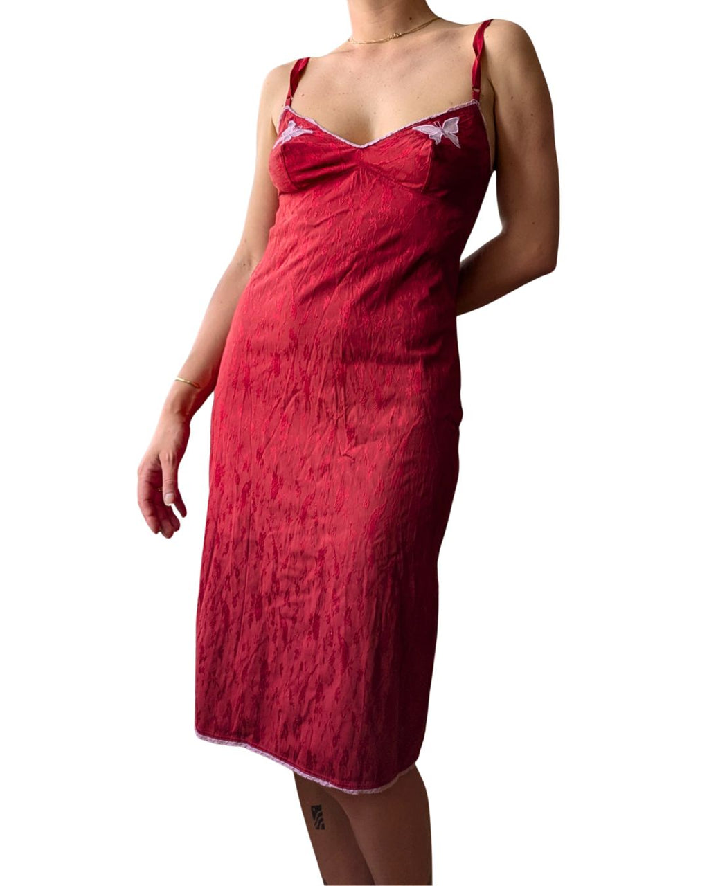 Lolita Lempicka 1996 Red Butterfly Lingerie Slip Dress