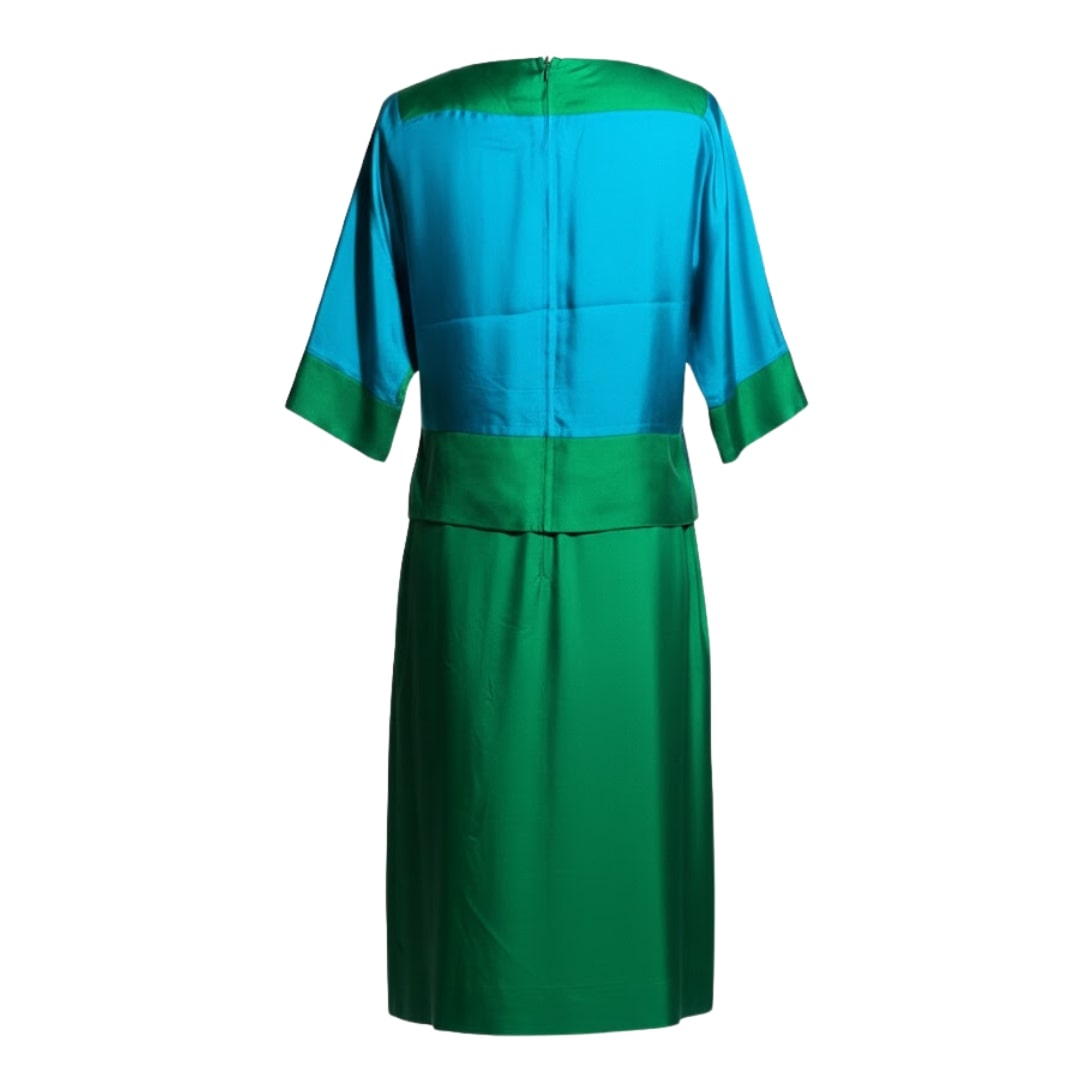 Lanvin Paris Spring/Summer 1987 Color-Block Silk Ensemble