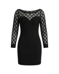 Christian Lacroix Fall/Winter 1988 Runway Mesh & Embroidered Flower Mini Dress