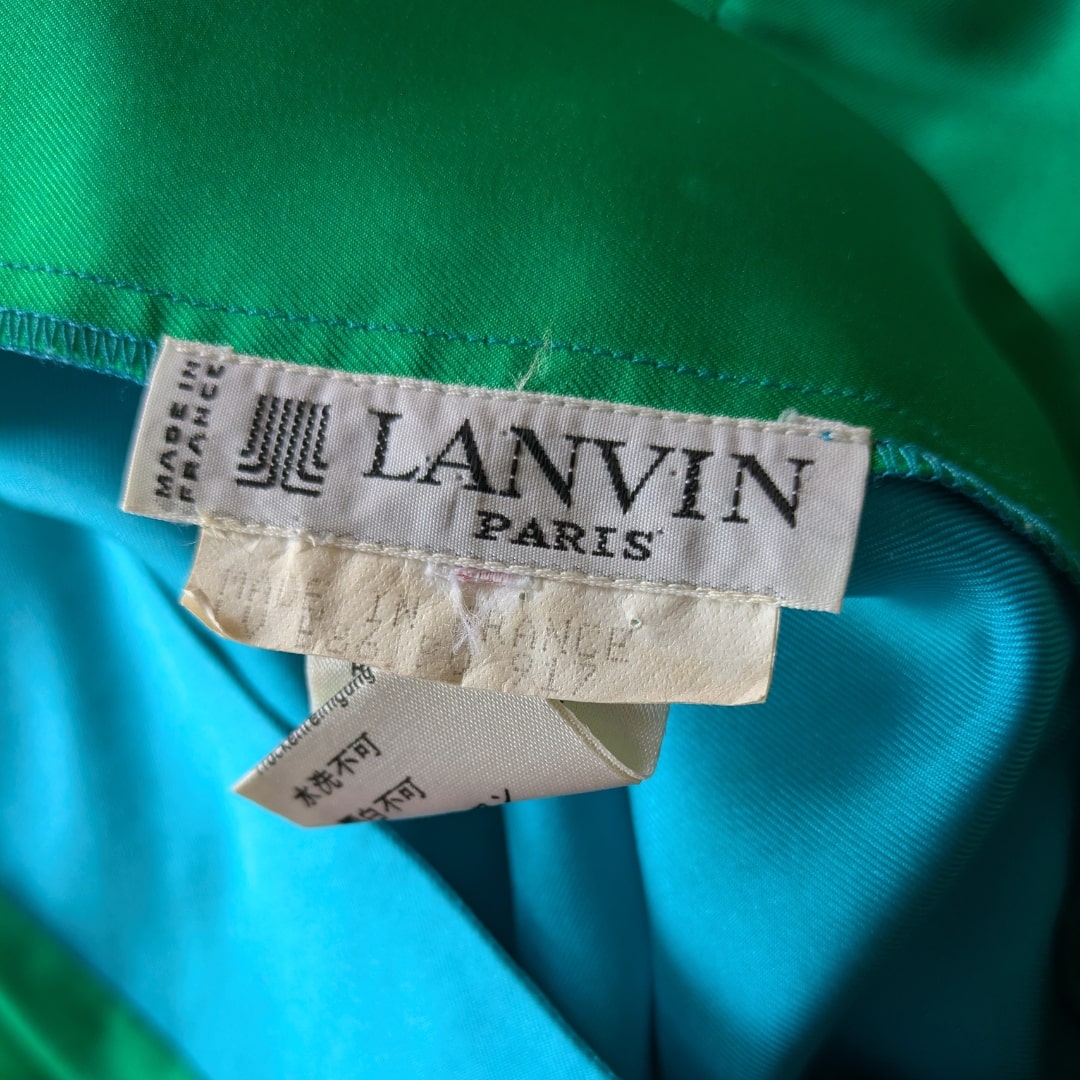 Lanvin Paris Spring/Summer 1987 Color-Block Silk Ensemble