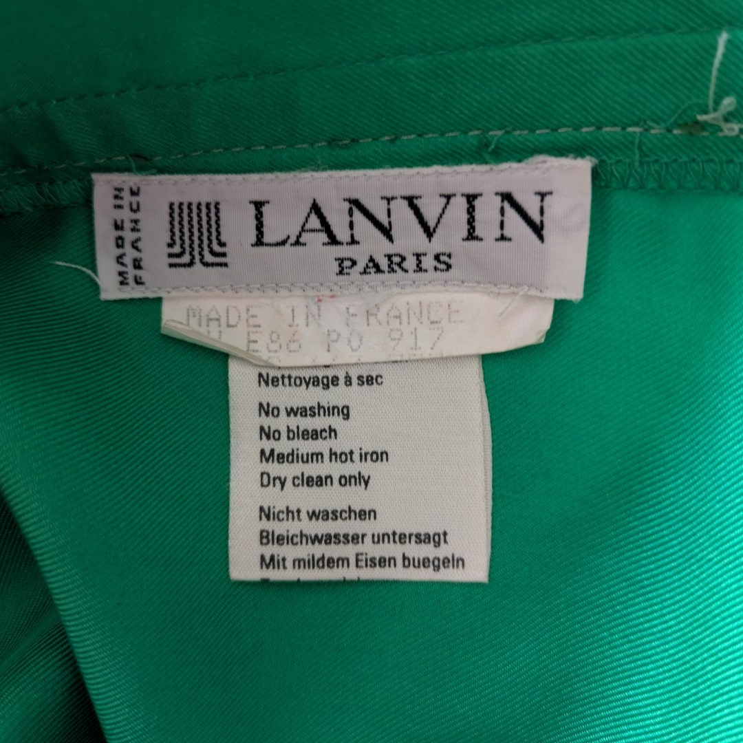 Lanvin Paris Spring/Summer 1987 Color-Block Silk Ensemble