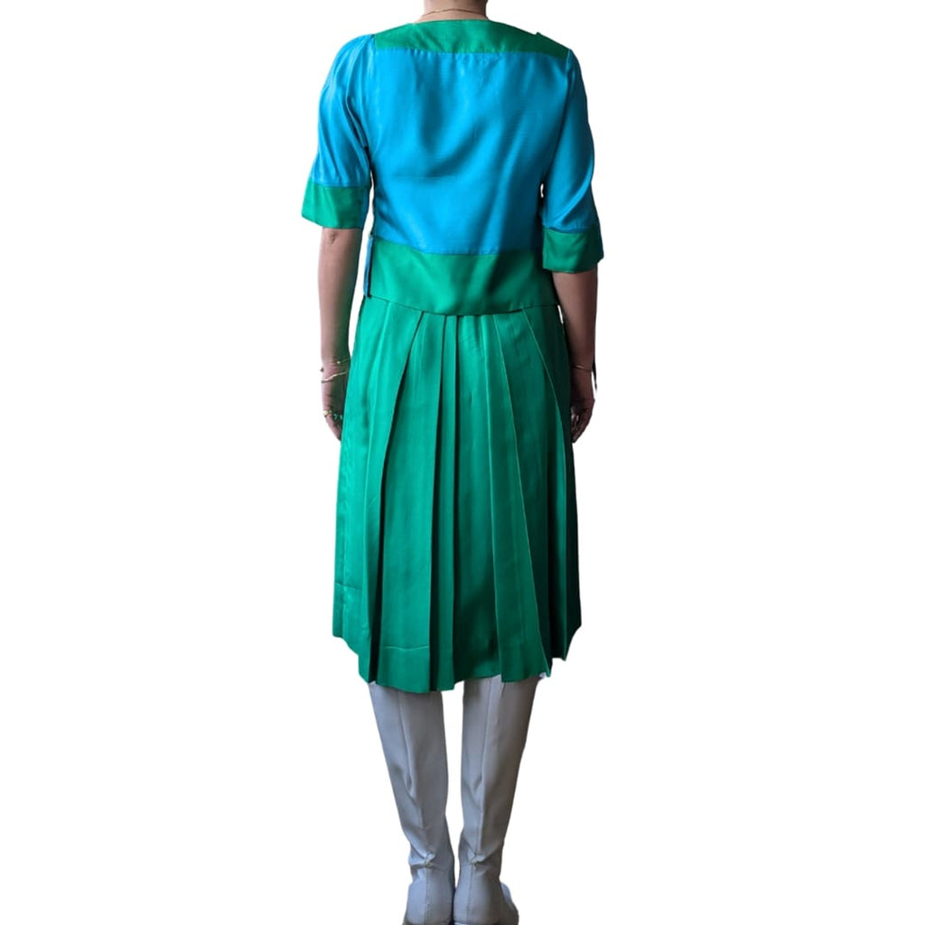 Lanvin Paris Spring/Summer 1987 Color-Block Silk Ensemble