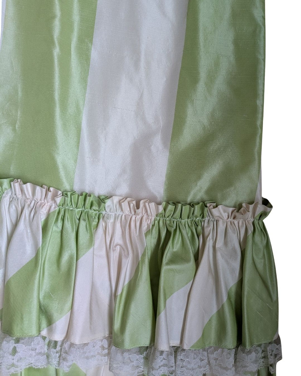Yves Saint Laurent Rive Gauche (Attributed) Late 1970s Striped Silk Faille Maxi Skirt