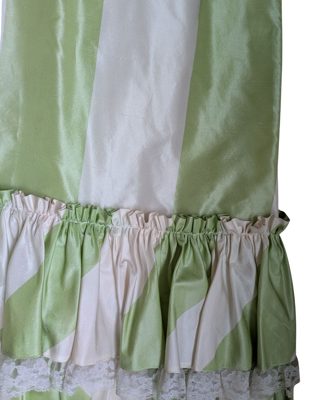 Yves Saint Laurent Rive Gauche (Attributed) Late 1970s Striped Silk Faille Maxi Skirt