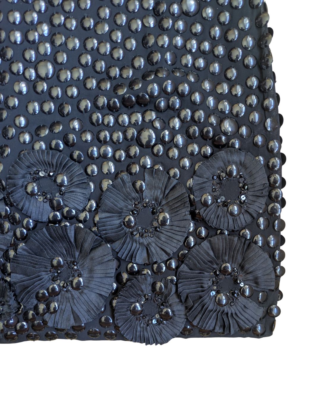 Blugirl by Blumarine Fall/Winter 2010 Runway Black Embroidered Flower Dress — Look 35