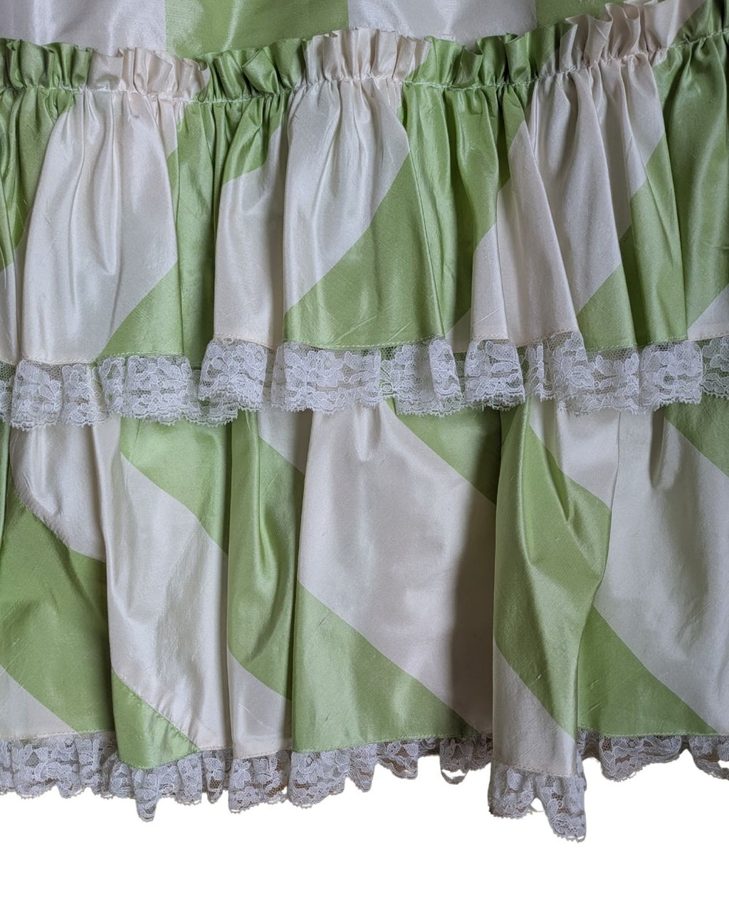 Yves Saint Laurent Rive Gauche (Attributed) Late 1970s Striped Silk Faille Maxi Skirt