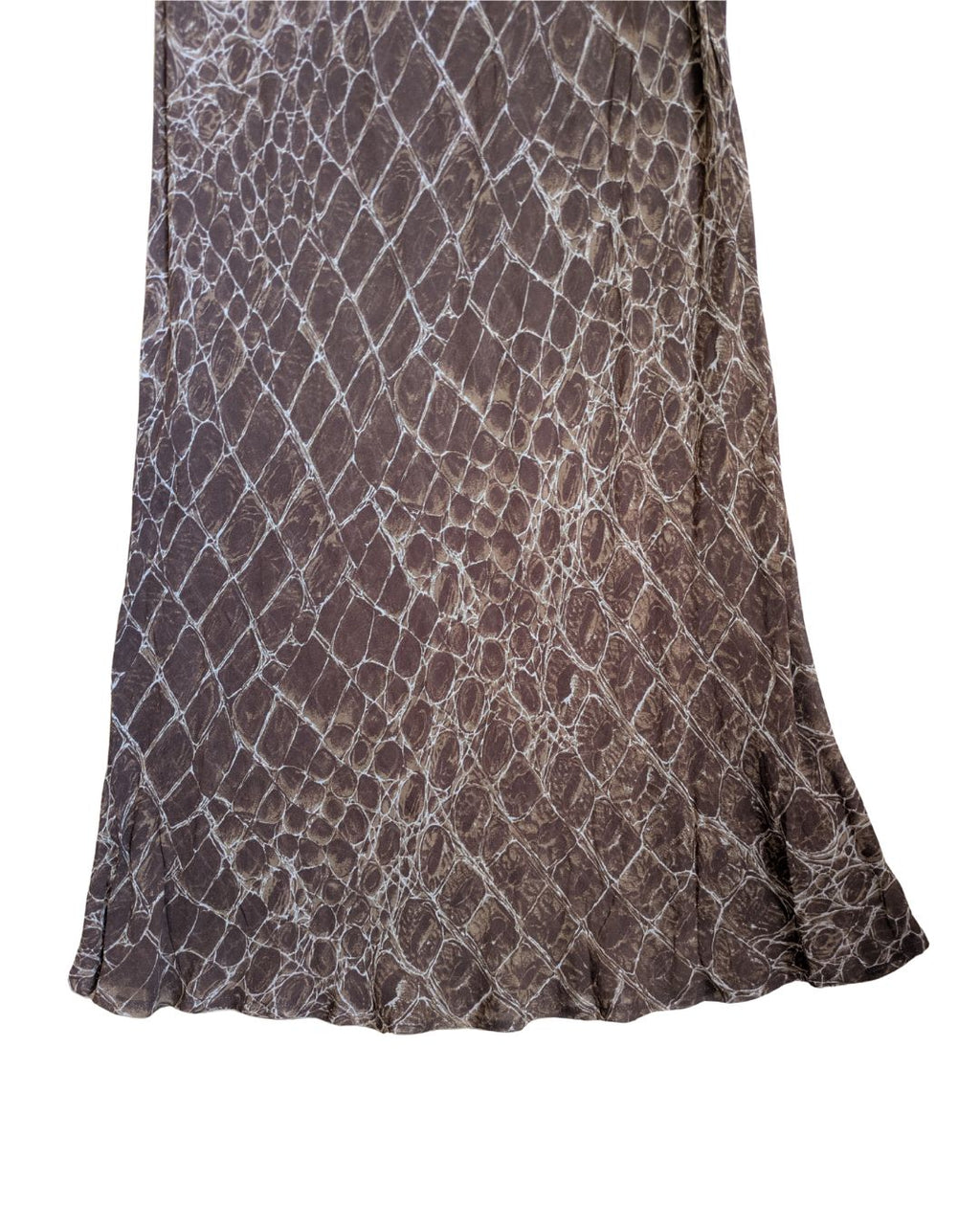 Lolita Lempicka Spring/Summer 1996 Runway Sheer Python Print Silk Maxi Dress