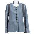 Loulou de la Falaise 2000s Blue Micro-Check Jacket — Frog Fasteners