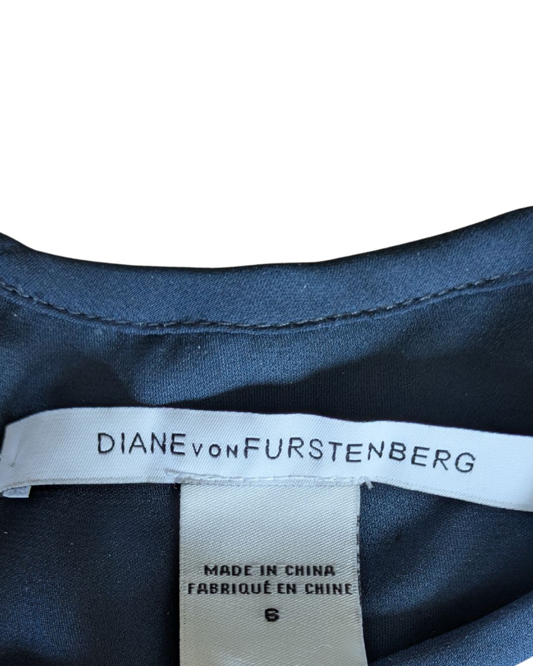 Diane von Furstenberg 2000s Navy Lace Dress — Silk Lined