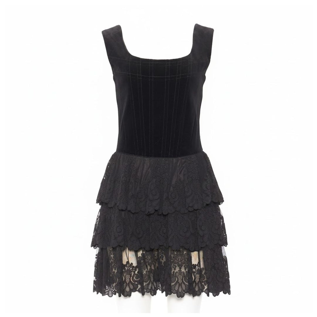 Dorothée Bis Runway Fall/Winter 1991/92 Dark Romantic Velvet Mini Dress