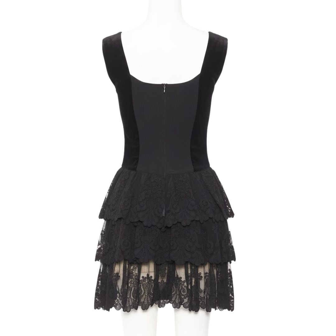Dorothée Bis Runway Fall/Winter 1991/92 Dark Romantic Velvet Mini Dress