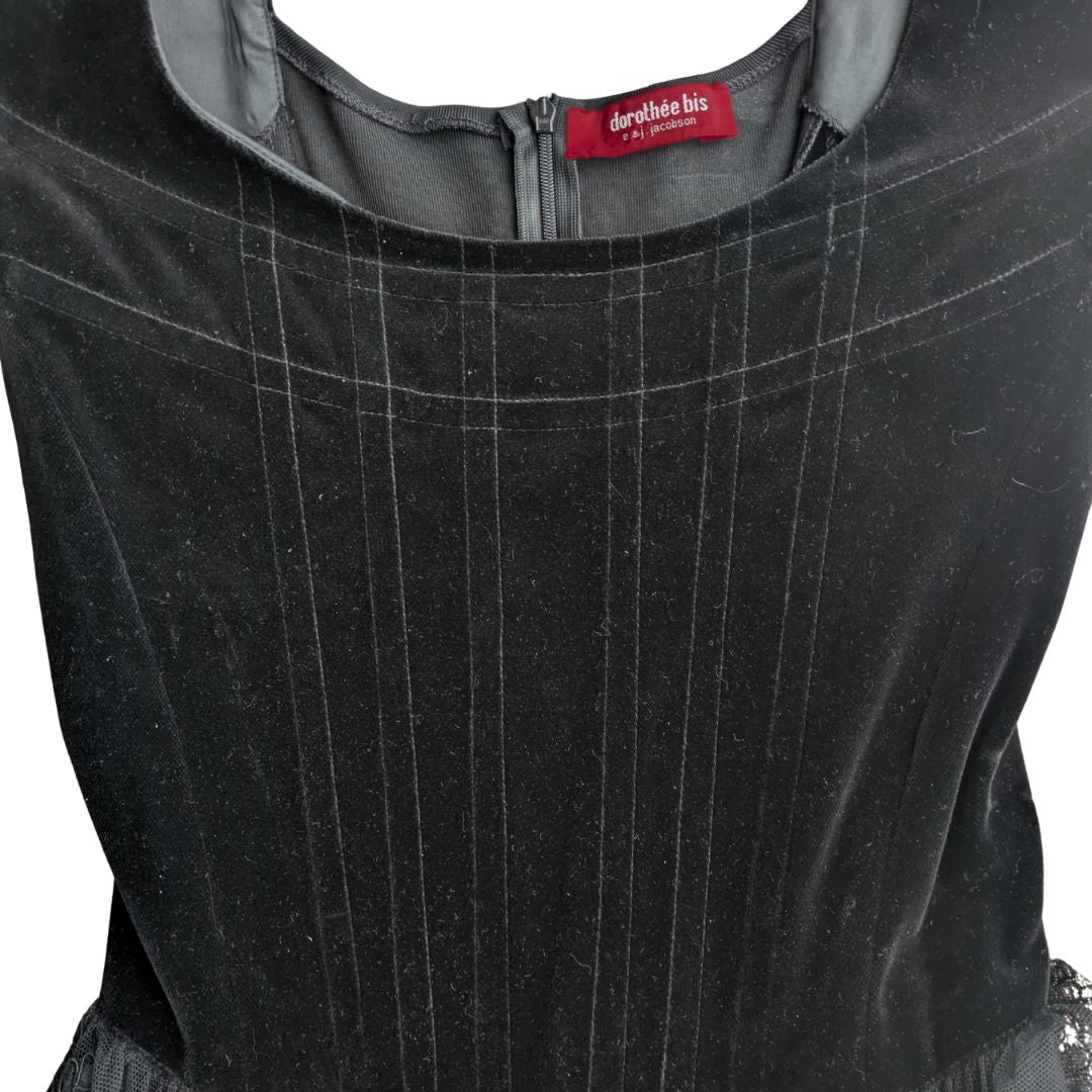 Dorothée Bis Runway Fall/Winter 1991/92 Dark Romantic Velvet Mini Dress