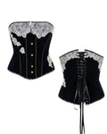 Chantal Thomass Circa 1998-2000 Black & White Lace Corset Bustier