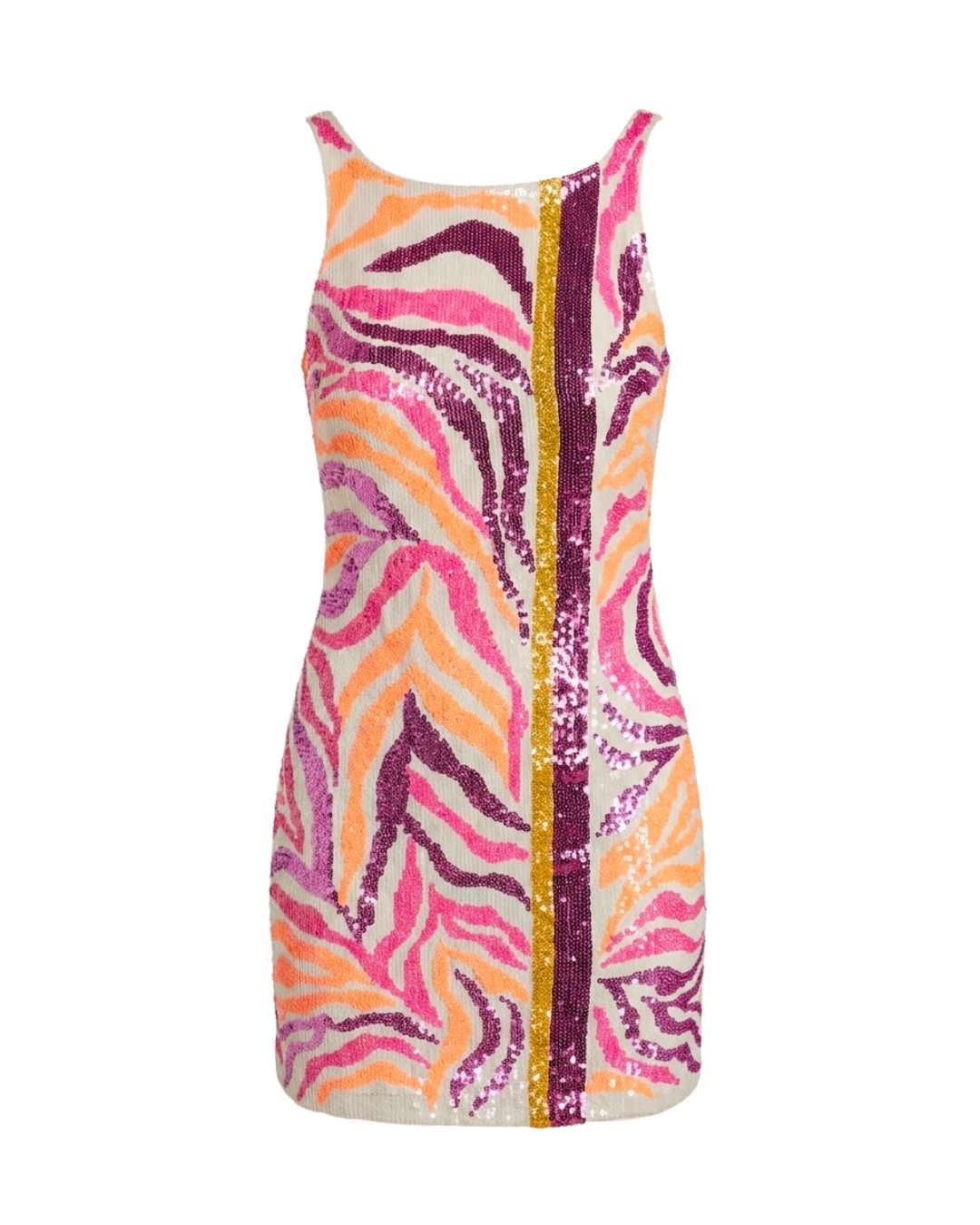 Blumarine Couture Spring/Summer 2008 Runway Sequin Zebra-Pattern Mini Dress