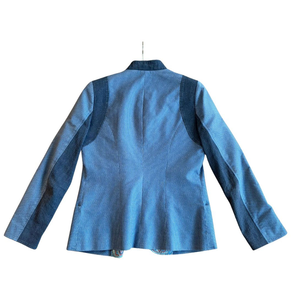 Loulou de la Falaise 2000s Blue Micro-Check Jacket — Frog Fasteners