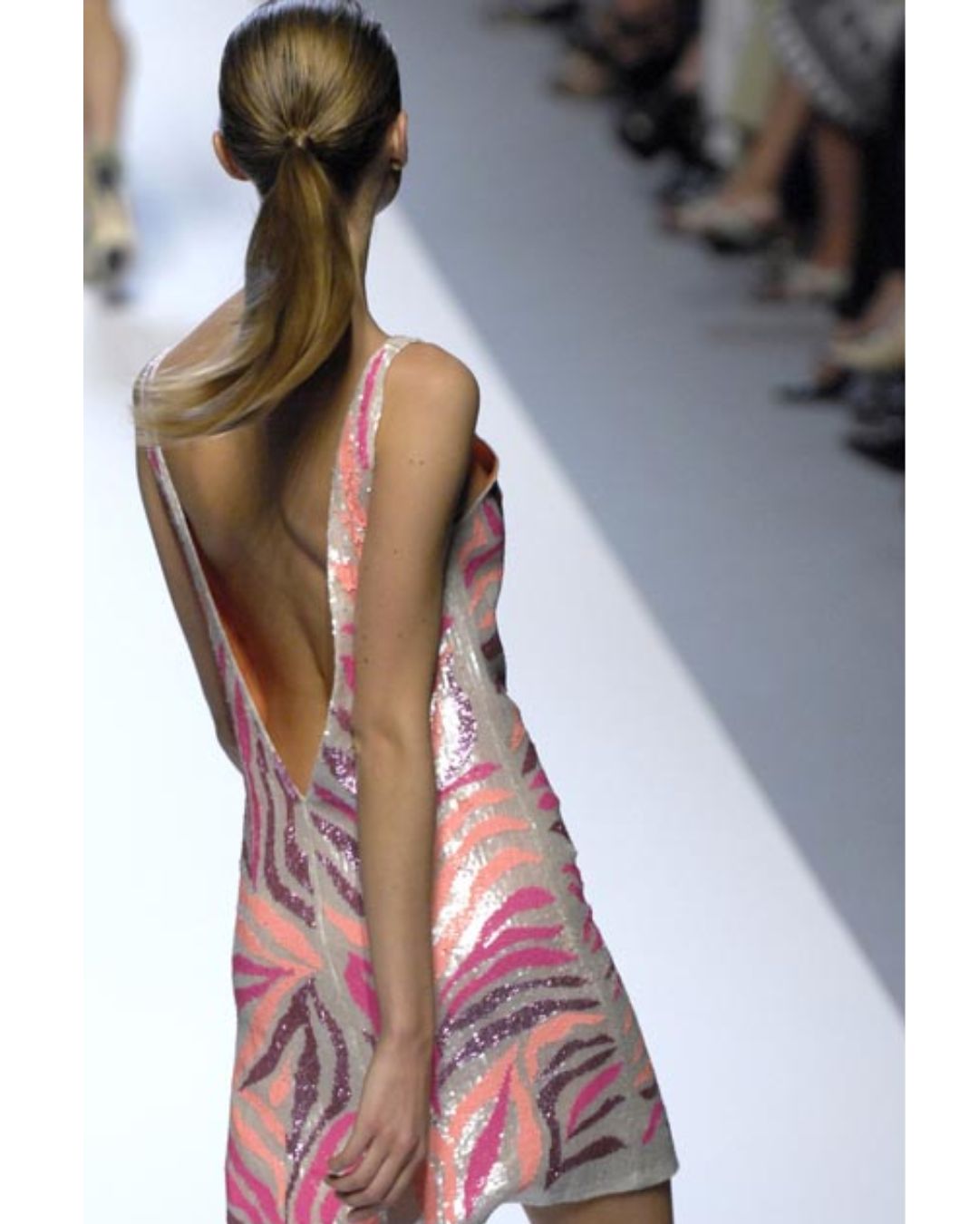 Blumarine Couture Spring/Summer 2008 Runway Sequin Zebra-Pattern Mini Dress