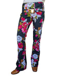 Dolce & Gabbana Spring/Summer 2004 Floral Print Low-Rise Pants — Gold Buckle