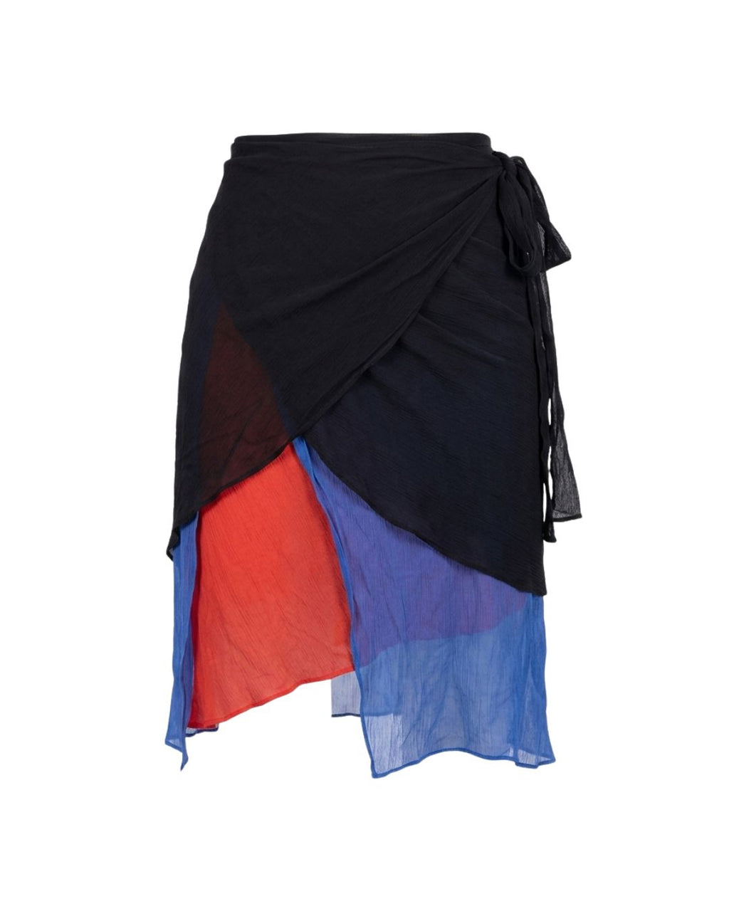 Etro Milano Circa 1998 Deconstructed Paréo-Style Silk Skirt