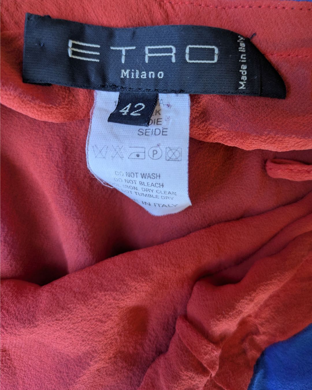 Etro Milano Circa 1998 Deconstructed Paréo-Style Silk Skirt