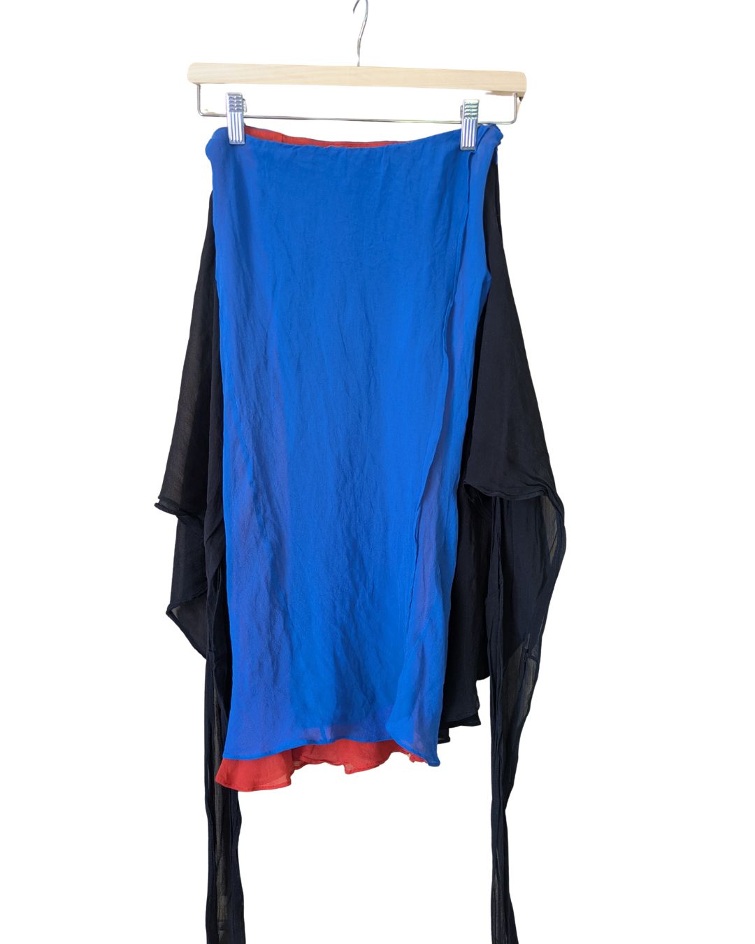 Etro Milano Circa 1998 Deconstructed Paréo-Style Silk Skirt