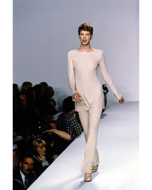 Calvin Klein Collection Spring/Summer 1996 Runway Sheer White Tunic Dress