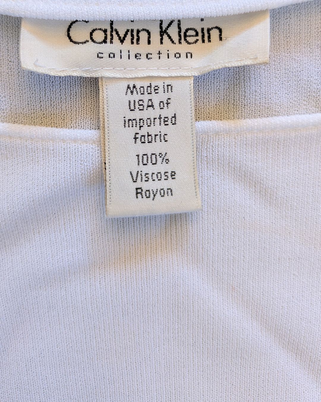 Calvin Klein Collection Spring/Summer 1996 Runway Sheer White Tunic Dress