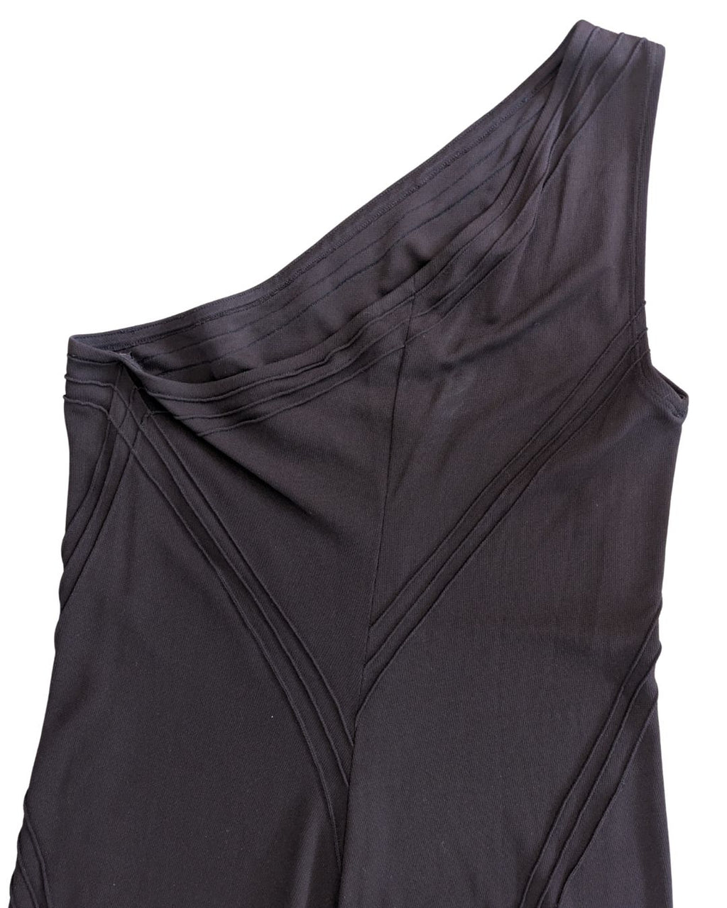 Donna Karan New York Spring/Summer 1997 Runway Asymmetric One-Shoulder Dress