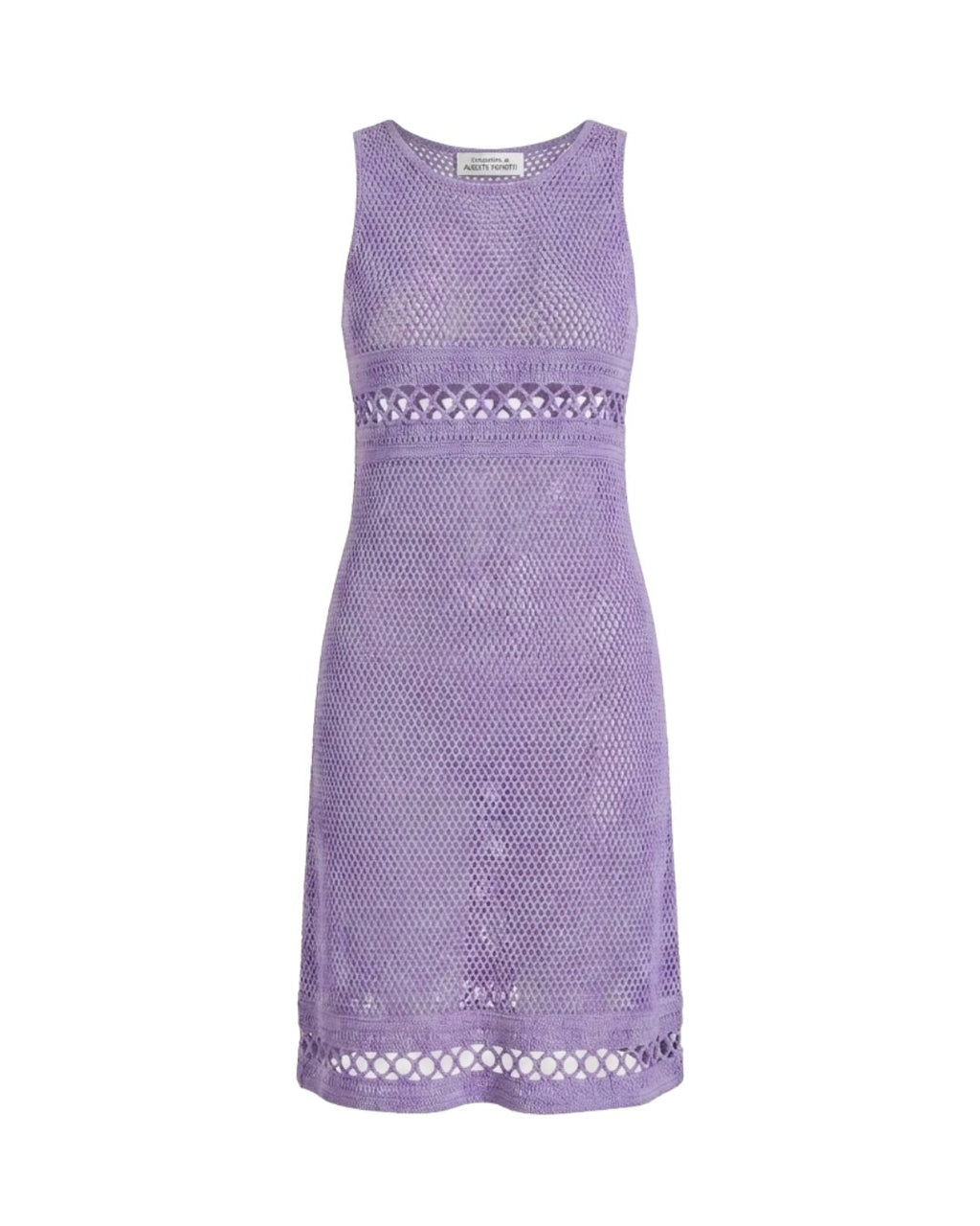 Philosophy di Alberta Ferretti Spring/Summer 2000 Runway Lilac Crocheted Cotton Dress